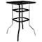 Flash Furniture Black 27.5" Square Glass Metal Patio Bar Table TLH-073H-B-GG - alternate 9
